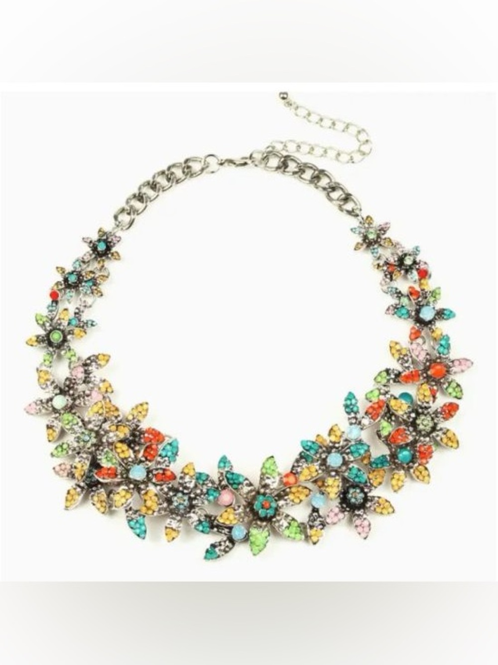 BRAND NEW WITH TAGS Summer Bloom Crystal Statement Necklace
